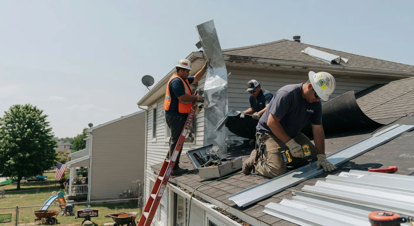 Storm Damage Metal Roof Repair in Westport, NY